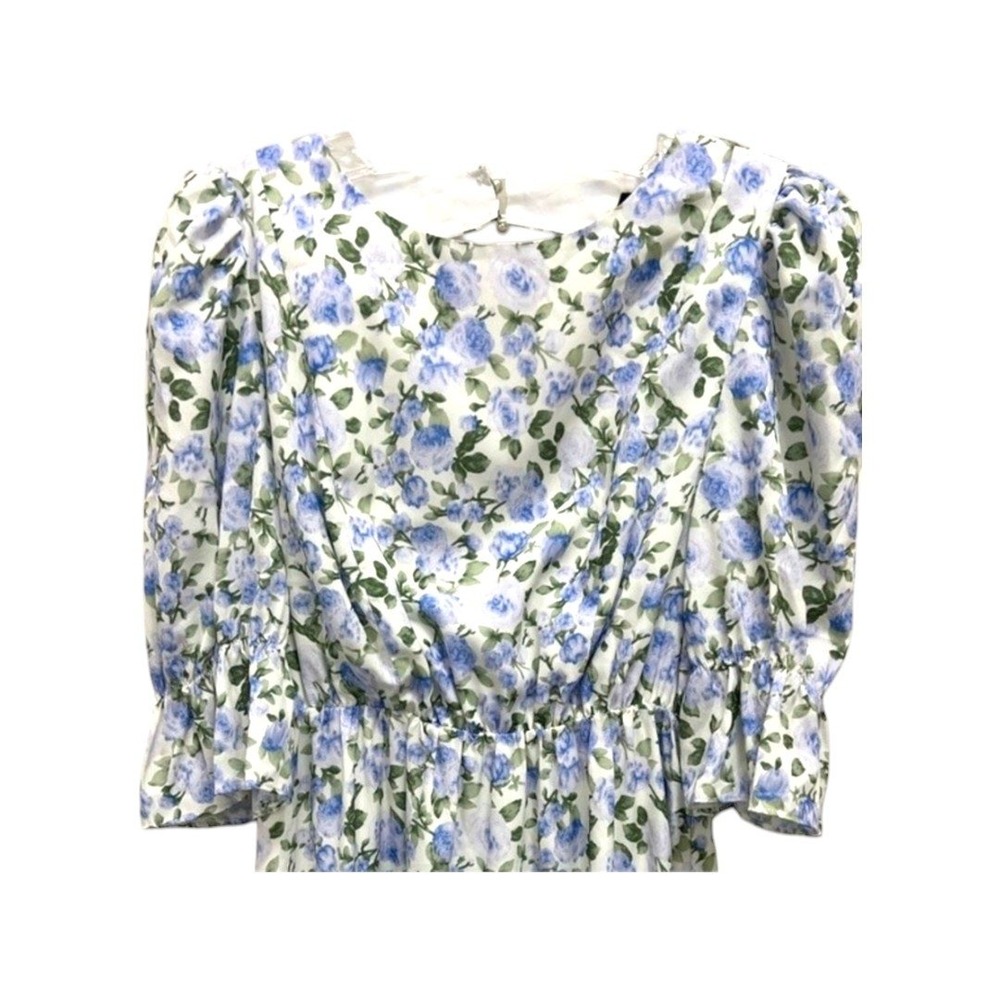 Sister Jane Midi Dress size L Forget Me‎ Not Open Back Bow Cottagecore Feminine - Picture 3 of 7